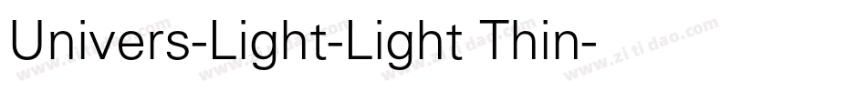 Univers-Light-Light Thin字体转换